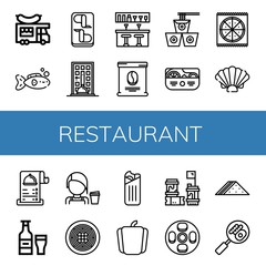 Set of restaurant icons