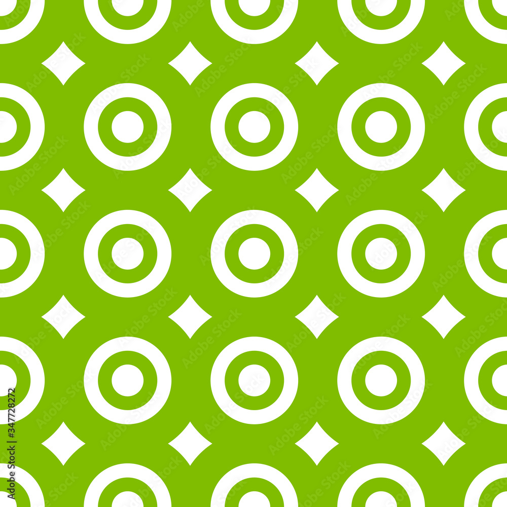 Poster abstract green circles seamless pattern background with circular lines. stock vector illustration
