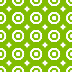 abstract green circles seamless pattern background with circular lines. Stock vector illustration