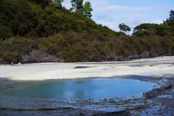 Lake in a volcanic area