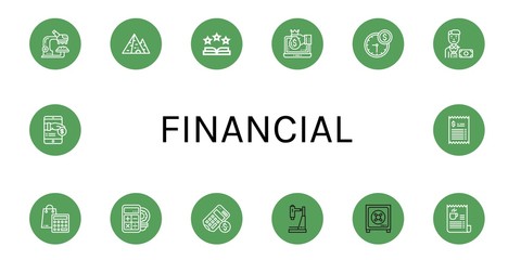 financial icon set