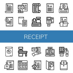 receipt icon set