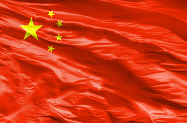 Illustration image of China Flag - 3D rendering