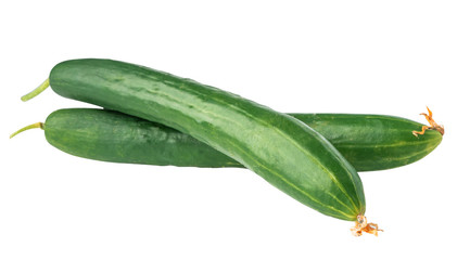 Cucumber isolated on white background with clipping path.