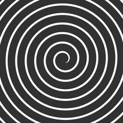 Vector radial curve spiral twirl background. Hypnotic, dynamic vortex Object. Stock Vector illustration
