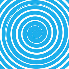 Blue Vector radial curve spiral twirl background. Hypnotic, dynamic vortex Object. Stock Vector illustration