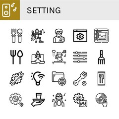 Set of setting icons