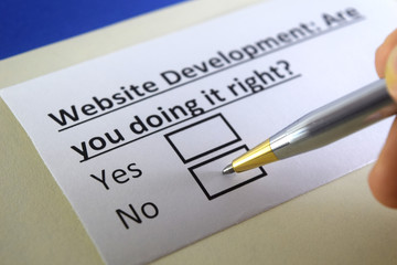 One person is answering question about website development.