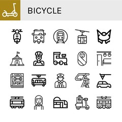 bicycle icon set