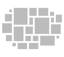 Photo pictures frames boards presentation mosaic paper design vector illustration