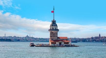 Maidens Tower in Bosphorus Strait, Istanbul 