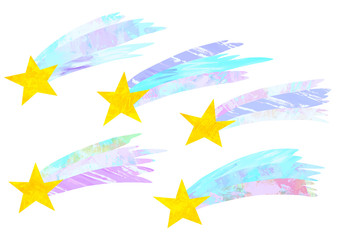 ベクター　流れ星のイラスト素材