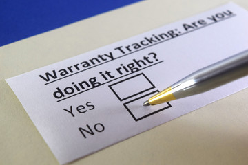 One person is answering question about warranty tracking.