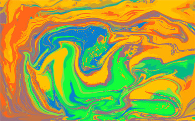Fototapeta na wymiar Bright colored marble pattern. Fluorescent liquid background. Artwork abstract vector texture.