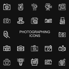 Editable 22 photographing icons for web and mobile