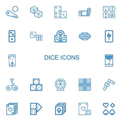 Editable 22 dice icons for web and mobile