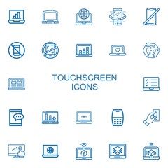 Editable 22 touchscreen icons for web and mobile