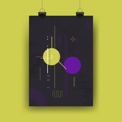 Minima black poster design and flyer template layout