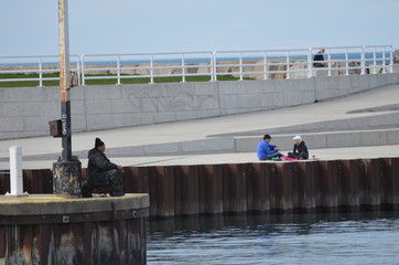 fishing on the pier