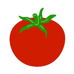 Tomato, abstract, drawing. Raster illustration