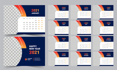 Desk Calendar 2021