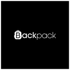 backpack icon travel bag camping exploration logo vector illustration 