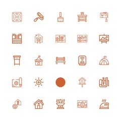Editable 25 house icons for web and mobile