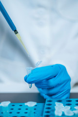 Placebo Controlled Study - Laboratory Technician Preparing Control Treatments for a Placebo...