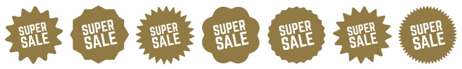 Super Sale Tag Gold | Icon | Sticker | Deal Label | Variations