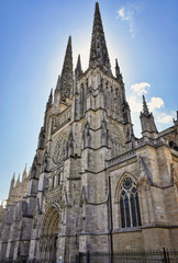 Fototapeta na wymiar Fachada principal Catedral de Burdeos