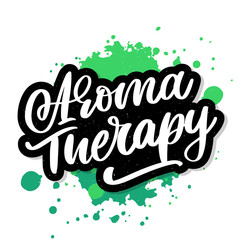 Aroma therapy letter for luxury lifestyle design. Alternative medicine. Healthy lifestyle concept. Organic sign.