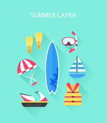 A collection of object layers that emerge in the summer
