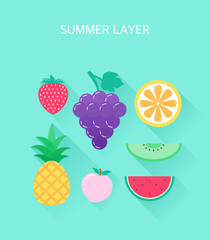 A collection of object layers that emerge in the summer

