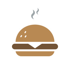 Hamburger icon. vector fast food symbol in flat style