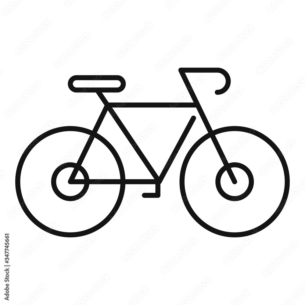 Poster bicycle icon. outline bicycle vector icon for web design isolated on white background
