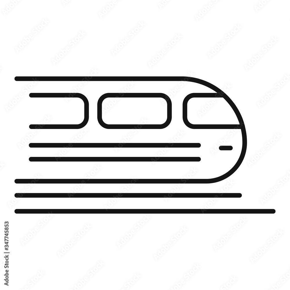 Poster train delivery icon. outline train delivery vector icon for web design isolated on white background