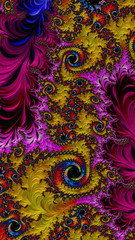 Artistic and imaginative digitally designed abstract 3D background