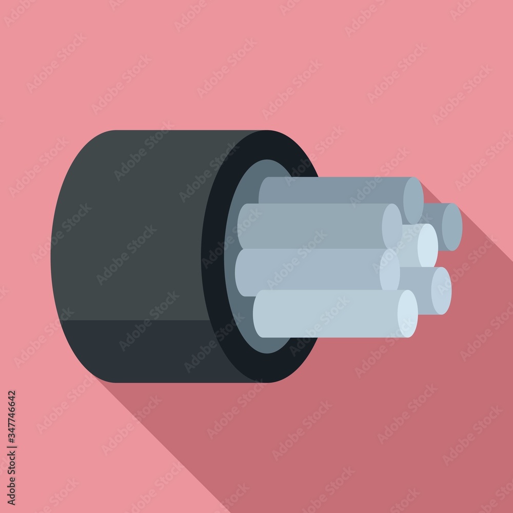 Poster computer optical fiber icon. flat illustration of computer optical fiber vector icon for web design
