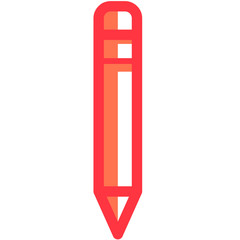 red pencil isolated on white