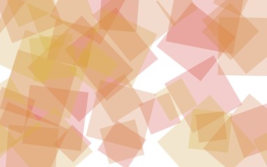 Multicolored translucent squares on white background. 3D illustration