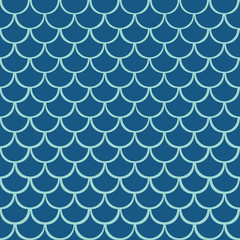 Vector blue fish scale seamless pattern background.Pefect for packaging, wallpaper, scrapbooking projects.