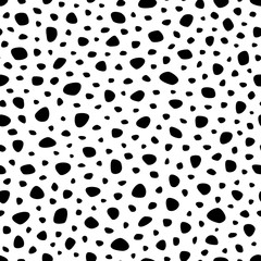 Background polka dot. Seamless pattern. Random dots, circles, animal skin. Design for fabric, wallpaper. Irregular random abstract texture with dots. Modern stylish texture. Repeating graphic backdrop