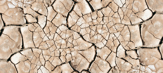 dry mud desert. Banner background texture