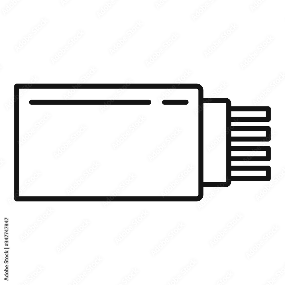 Poster connection optical cable icon. outline connection optical cable vector icon for web design isolated 