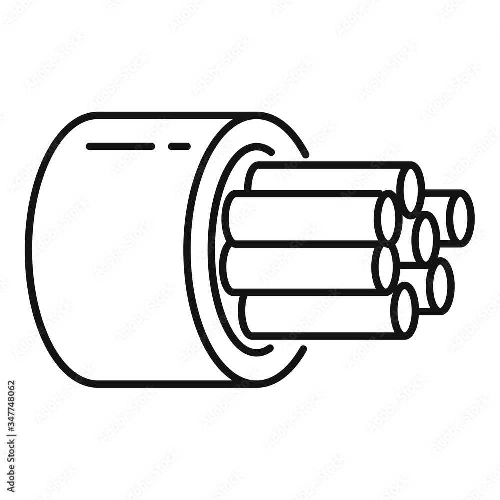 Poster computer optical fiber icon. outline computer optical fiber vector icon for web design isolated on w