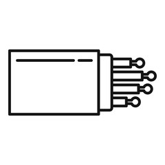 Optical fiber port icon. Outline optical fiber port vector icon for web design isolated on white background