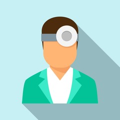 Ophthalmologist icon. Flat illustration of ophthalmologist vector icon for web design