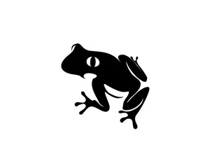Black frog art logo design inspiration