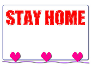 STAY HOMEとハートのカード