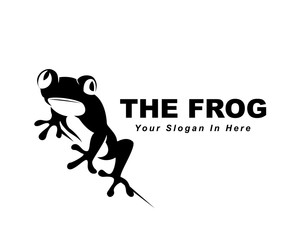 black frog patch art logo design inspiration